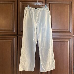Tan Drawstring Linen Pants